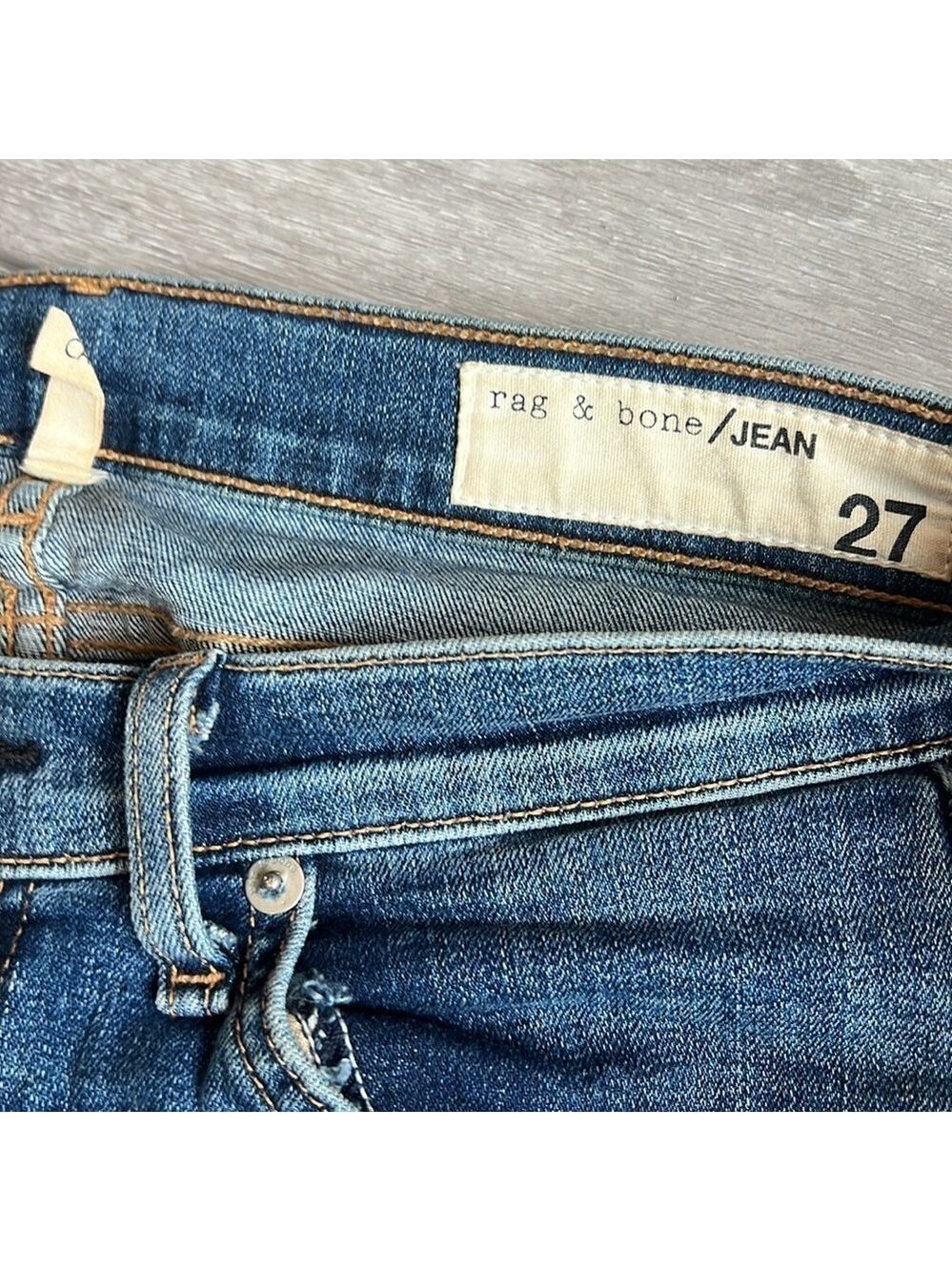 Rag & Bone Hampton distressed hem straight leg capri jeans size 27 - Picture 4 of 8